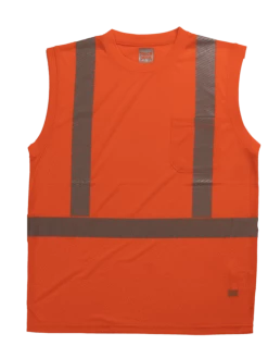 Hi-Vis Work Wear Tough Duck ST15 Sleeveless Safety T-Shirt | XS-5XL