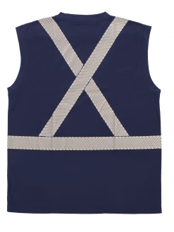 Hi-Vis Work Wear Tough Duck ST15 Sleeveless Safety T-Shirt | XS-5XL