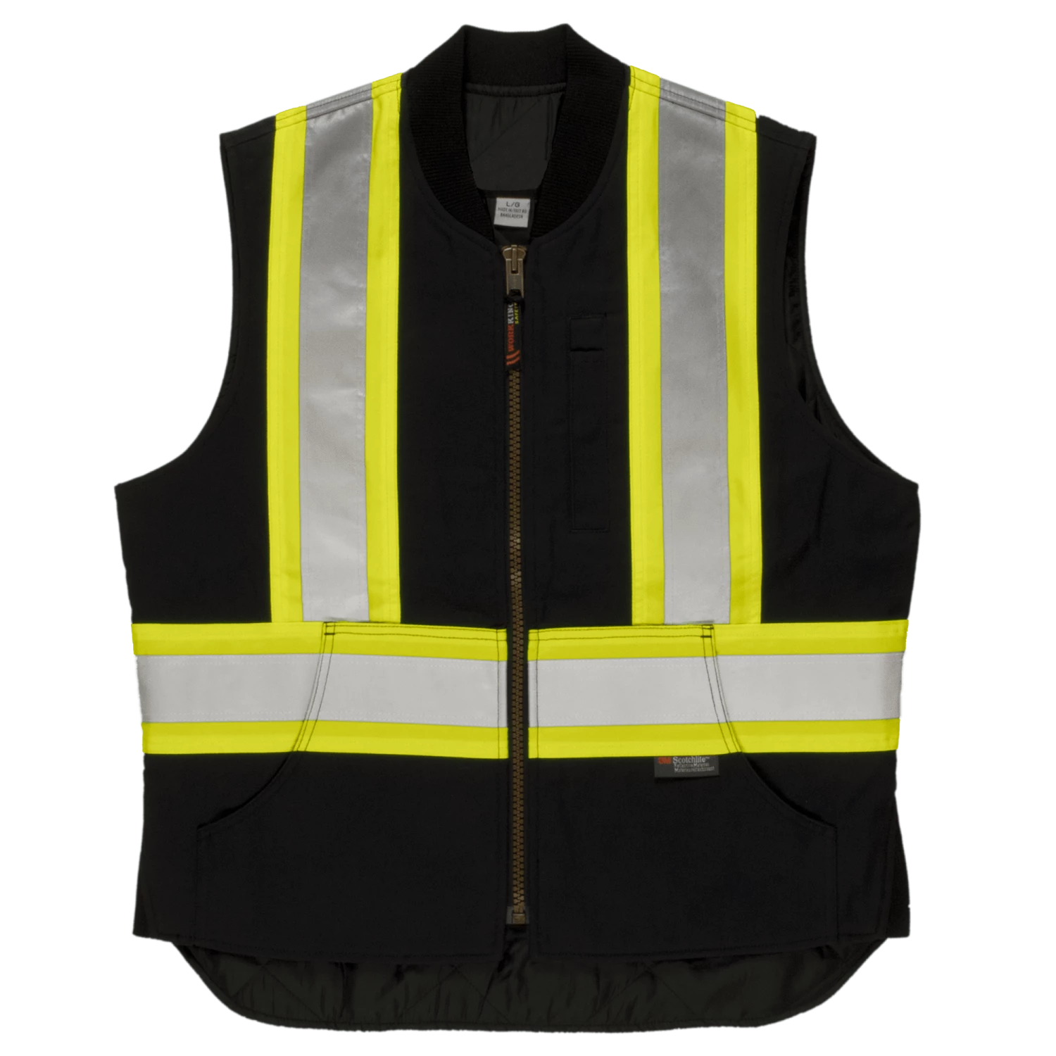 Tough Duck SV06 Quilt Lined Cotton Duck Safety Vest | XS-5XL Hi-Vis Work Wear 3 Tough Duck SV06 Quilt Lined Cotton Duck Safety Vest | XS-5XL Hi-Vis Work Wear
