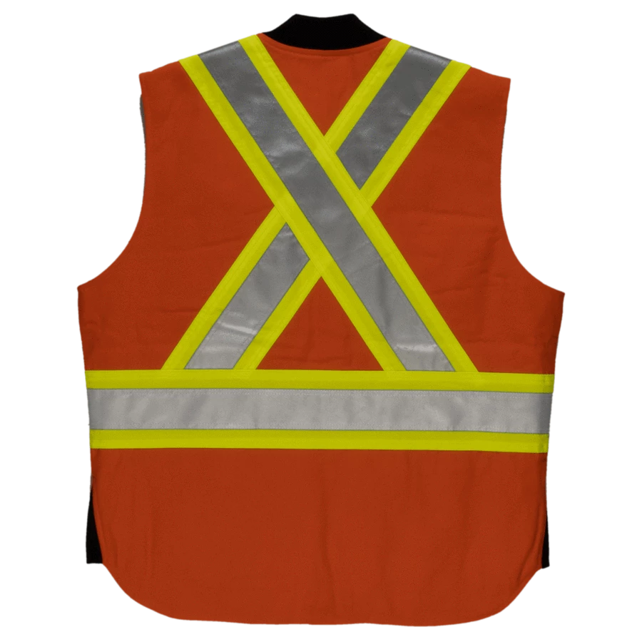 Tough Duck SV06 Quilt Lined Cotton Duck Safety Vest | XS-5XL Hi-Vis Work Wear 6 Tough Duck SV06 Quilt Lined Cotton Duck Safety Vest | XS-5XL Hi-Vis Work Wear