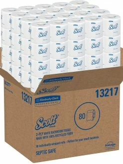 Scott 2-Ply Standard Roll Toilet Paper - 506 Sheets/Roll - Case Of 80 Rolls