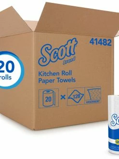 Cleaning Supplies Scott Kitchen Roll Towels | 128 Sheets/Roll | Cs/20