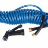 New-Line Hose And Fittings Polyurethane Self-Coiling Garden Hose And Nozzle Kit
