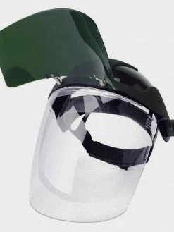 Sellstrom DP4 Face Shield W/ Ratcheting Headgear And Flip Up IR Window Personal Protective Equipment