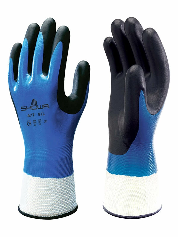 Work Gloves SHOWA 477 Waterproof Insulated Nitrile Foam Grip Gloves 3 Work Gloves SHOWA 477 Waterproof Insulated Nitrile Foam Grip Gloves