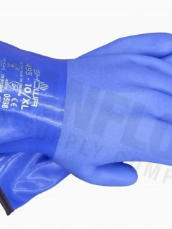 Work Gloves Showa 495 Rough Grip PVC Glove With Removable Acrylic Liner