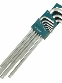 Hand Tools Signet 9-Piece Ballpoint Hex Key Sets | Metric 1.5 - 10mm | SAE 1/16" - 3/8"