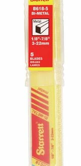 Starrett Fast Cut Bi-Metal Reciprocating Saw Blades, 6" Length, 18 TPI, 5 Pack