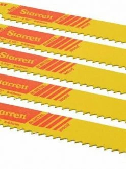 Power Tool Accessories Starrett Fast Cut Bi-Metal Reciprocating Saw Blades, 6" Length, 6 TPI, 5 Pack