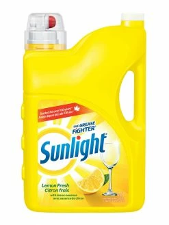 Cleanflow Cleaning Supplies Sunlight Lemon Fresh Dishwashing Liquid - 4.4L Jug - Case Of 4