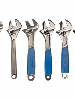 Aurora Tools Adjustable Wrench Set | 6 Piece: 6" 8" 10" 12" 15" & 18"