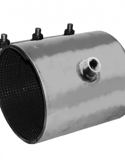 Robar Single Section 5616 Series All Stainless Tapped Repair Clamps | 12" Length | IP Threaded Tap Waterworks Products