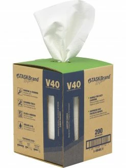 TaskBrand V40 Janitorial Wipers | 10" X 12" | 200/Bx Cleaning Supplies