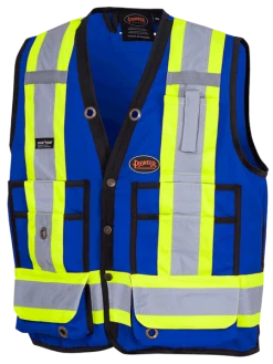 Pioneer Hi Viz Surveyor's Safety Vest - 150D Woven Twill Poly | Sizes Small - 4XL Hi-Vis Work Wear
