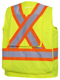 Pioneer CSA Surveyor's/Supervisor's Safety Vest - 600D Poly Oxford With PU Coating | Sizes Small - 5XL Hi-Vis Work Wear