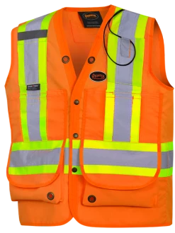 Pioneer CSA Surveyor's/Supervisor's Safety Vest - 600D Poly Oxford With PU Coating | Sizes Small - 5XL Hi-Vis Work Wear
