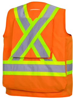Pioneer CSA Surveyor's/Supervisor's Safety Vest - 600D Poly Oxford With PU Coating | Sizes Small - 5XL Hi-Vis Work Wear