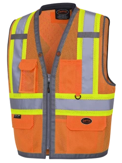Pioneer "The Rock" Hi Viz Mesh Surveyor's Vest | Sizes Small - 4XL
