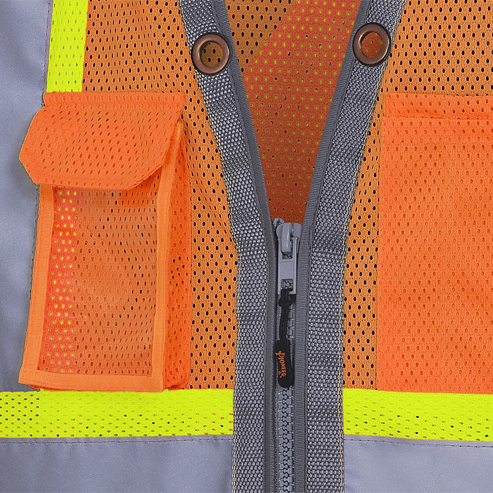 Pioneer "The Rock" Hi Viz Mesh Surveyor's Vest | Sizes Small - 4XL 5 Pioneer "The Rock" Hi Viz Mesh Surveyor's Vest | Sizes Small - 4XL