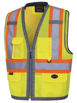 Pioneer "The Rock" Hi Viz Mesh Surveyor's Vest | Sizes Small - 4XL 21 Pioneer