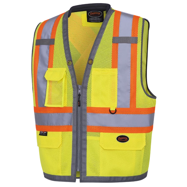 Pioneer "The Rock" Hi Viz Mesh Surveyor's Vest | Sizes Small - 4XL 8 Pioneer "The Rock" Hi Viz Mesh Surveyor's Vest | Sizes Small - 4XL