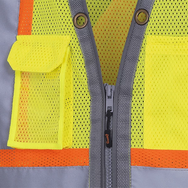 Pioneer "The Rock" Hi Viz Mesh Surveyor's Vest | Sizes Small - 4XL 10 Pioneer "The Rock" Hi Viz Mesh Surveyor's Vest | Sizes Small - 4XL
