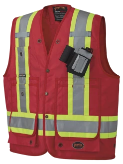 Pioneer CSA Surveyor's/Supervisor's Safety Vest - 600D Poly Oxford With PU Coating | Sizes Small - 5XL Hi-Vis Work Wear