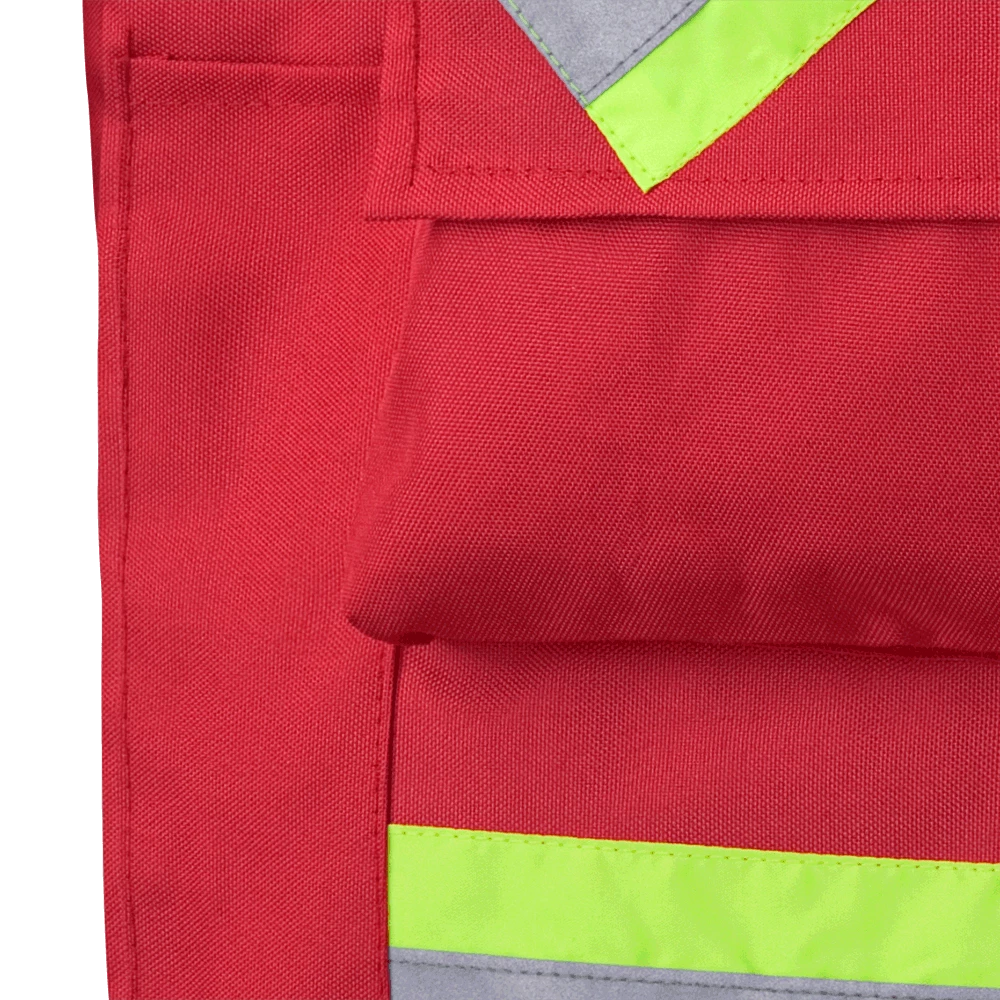 Hi-Vis Work Wear Pioneer Surveyor's/Supervisor's Safety Vest - 600D Oxford Poly | Red | Sizes S - 5XL 7 Hi-Vis Work Wear Pioneer Surveyor's/Supervisor's Safety Vest - 600D Oxford Poly | Red | Sizes S - 5XL