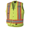 Hi-Vis Work Wear Pioneer Hi Viz Drop Shoulder Poly/Cotton Tear-Away Surveyor's Safety Vest | Sizes Small - 4XL