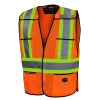 Hi-Vis Work Wear Pioneer Hi Viz Safety Tear-Away Poly Mesh Vest - One Size Fits Most