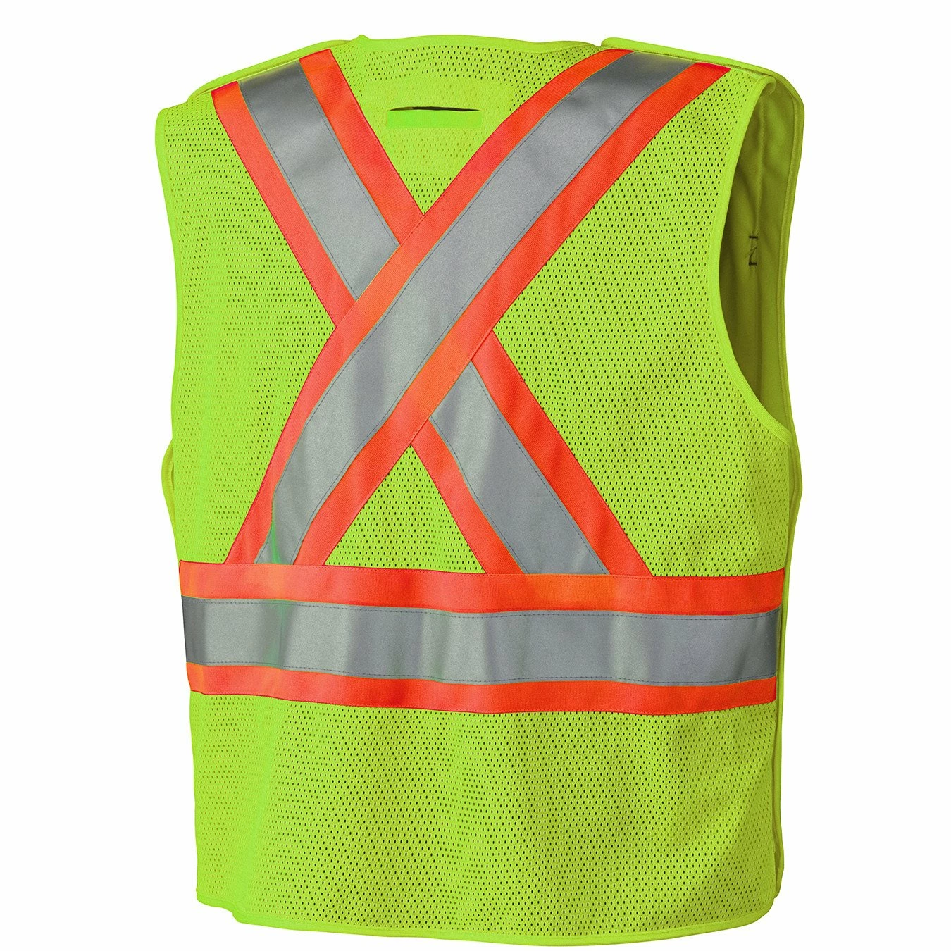 Hi-Vis Work Wear Pioneer Zip-Front Mesh Back Traffic Safety Vest | S-5XL 4 Hi-Vis Work Wear Pioneer Zip-Front Mesh Back Traffic Safety Vest | S-5XL