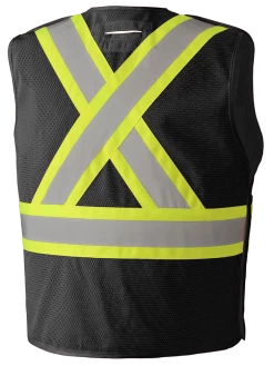 Pioneer Drop Shoulder Safety Tear-Away Vest - Poly Mesh | Black | Sizes Small - 5XL 6 Pioneer Drop Shoulder Safety Tear-Away Vest - Poly Mesh | Black | Sizes Small - 5XL