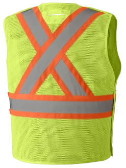 Pioneer Hi Viz Drop Shoulder Safety Tear-Away Vest Poly Mesh | Sizes XXS - 5XL