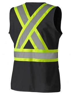 Hi-Vis Work Wear Pioneer Women's Solid Tricot Tear-Away Safety Vest | XS-2XL