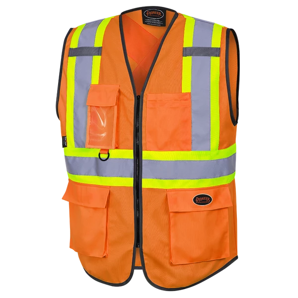 Hi-Vis Work Wear Pioneer Hi Viz Zipper Front Safety Vest | Sizes XS - 5XL 6 Hi-Vis Work Wear Pioneer Hi Viz Zipper Front Safety Vest | Sizes XS - 5XL