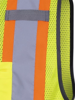 Pioneer Hi Viz Zipper Front Mesh Safety Vest | Sizes XS - 5XL