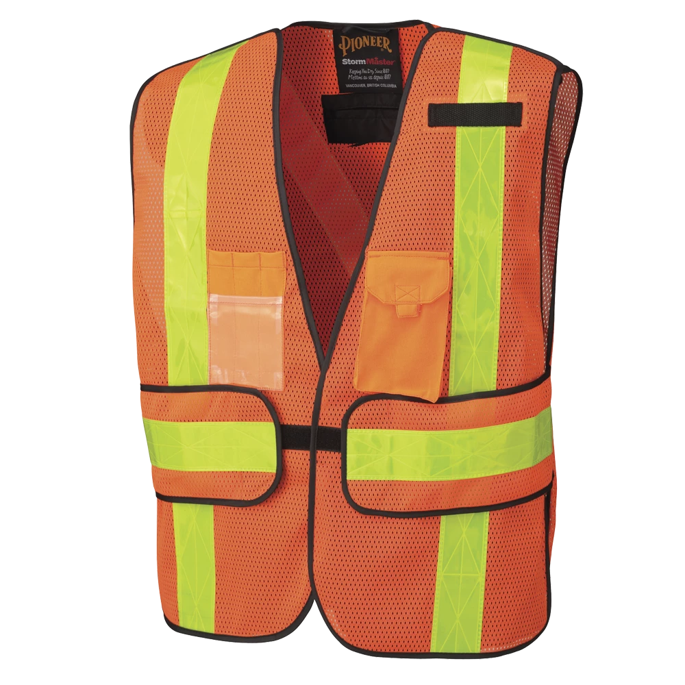 Hi-Vis Work Wear Pioneer Hi Viz All-Purpose Safety Tear-Away Vest - Poly Mesh Pockets | Orange | One Size 3 Hi-Vis Work Wear Pioneer Hi Viz All-Purpose Safety Tear-Away Vest - Poly Mesh Pockets | Orange | One Size
