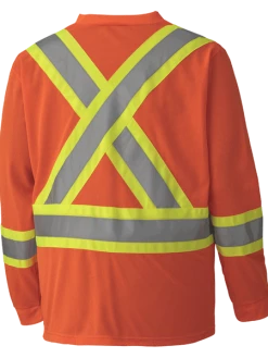 Hi-Vis Work Wear Pioneer Hi Viz Safety Long-Sleeved Shirt | Micro Mesh | Sizes Small - 5XL