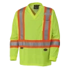 Hi-Vis Work Wear Pioneer Hi Viz Safety Long-Sleeved Shirt | Micro Mesh | Sizes Small - 5XL