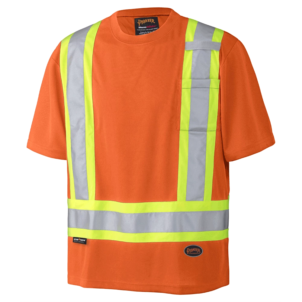 Pioneer Hi Viz Safety T-Shirt - Birdseye Poly | Sizes XS - 5XL 3 Pioneer Hi Viz Safety T-Shirt - Birdseye Poly | Sizes XS - 5XL
