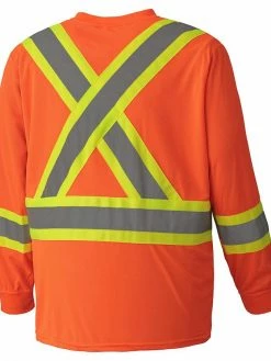 Hi-Vis Work Wear Pioneer Birdseye Long Sleeve Hi Vis Tee Shirt | XS -5XL 11 Hi-Vis Work Wear Pioneer Birdseye Long Sleeve Hi Vis Tee Shirt | XS -5XL