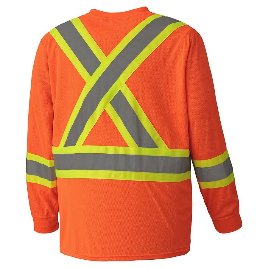 Hi-Vis Work Wear Pioneer Birdseye Long Sleeve Hi Vis Tee Shirt | XS -5XL 6 Hi-Vis Work Wear Pioneer Birdseye Long Sleeve Hi Vis Tee Shirt | XS -5XL