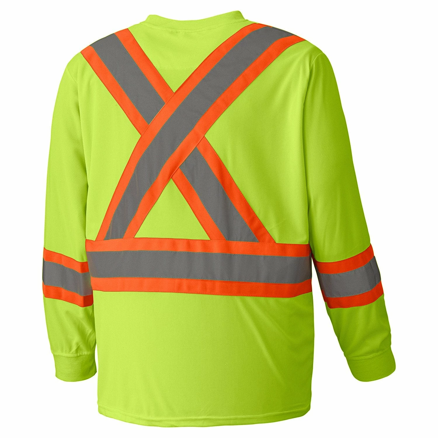 Hi-Vis Work Wear Pioneer Birdseye Long Sleeve Hi Vis Tee Shirt | XS -5XL 4 Hi-Vis Work Wear Pioneer Birdseye Long Sleeve Hi Vis Tee Shirt | XS -5XL