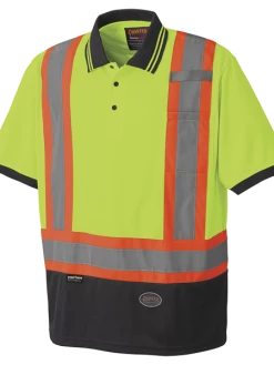 Pioneer Hi Viz Safety Short-Sleeved Polo Shirt | Birdseye Poly | Sizes S - 5XL