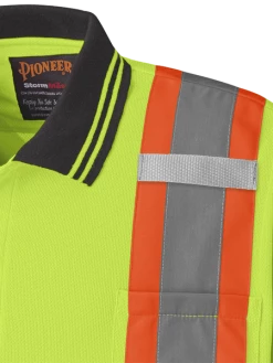 Pioneer Hi Viz Safety Short-Sleeved Polo Shirt | Birdseye Poly | Sizes S - 5XL