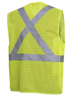 Hi-Vis Work Wear Pioneer Hi Viz Tear-Away Mesh Safety Vest W/ 2" Tape | Sizes Small - 5XL 22 Hi-Vis Work Wear Pioneer Hi Viz Tear-Away Mesh Safety Vest W/ 2