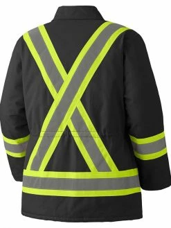 Pioneer Hi Vis Quilted Cotton Duck Winter Work Parka | M-4XL Hi-Vis Work Wear