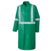 Flame Resistant Work Wear Ranpro CA-43® FR Chemical/Acid Resistant Long Safety Coat - PVC/Poly | Green | Sizes Small - 3XL