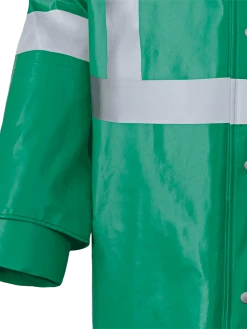 Flame Resistant Work Wear Ranpro CA-43® FR Chemical/Acid Resistant Long Safety Coat - PVC/Poly | Green | Sizes Small - 3XL