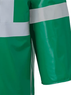 Flame Resistant Work Wear Ranpro CA-43® FR Chemical/Acid Resistant Safety Jacket - PVC/Poly | Green | Sizes Small - 4XL